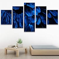 SIGNWIN 5 Panel Canvas Wall Art Modern Art Abstract Contemporary Edgy Mixed Media Multicolor Patterns for Home Decorations Ready to Hang - 60