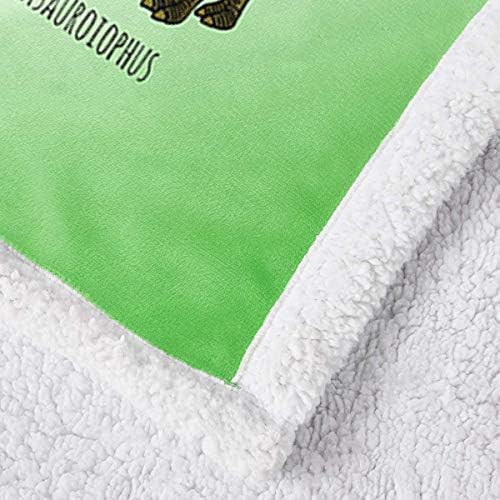 WONGS BEDDING Dinosaur Fleece Blanket Soft Cozy Reversible 3D Jurassic Dinosaur Printed Throw Blanket for Kids Boys Adults Printed Plush Cartoon Solid Blanket for Bed and Couch150x200cm