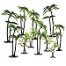 YABINA (TM) 10 Pack Palm Tree Cake Topper for Cake Decoration - Green Palm Tree with Coconuts Cupcake Topper for Beach, Tropical, Jungle, Hawaiian Cake Decorating, 5.5 Inch and 3.15 Inch