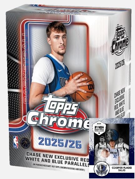 Amazon.com: NEW 2025-26 CHROME Basketball Card BLASTER Box, Bonus