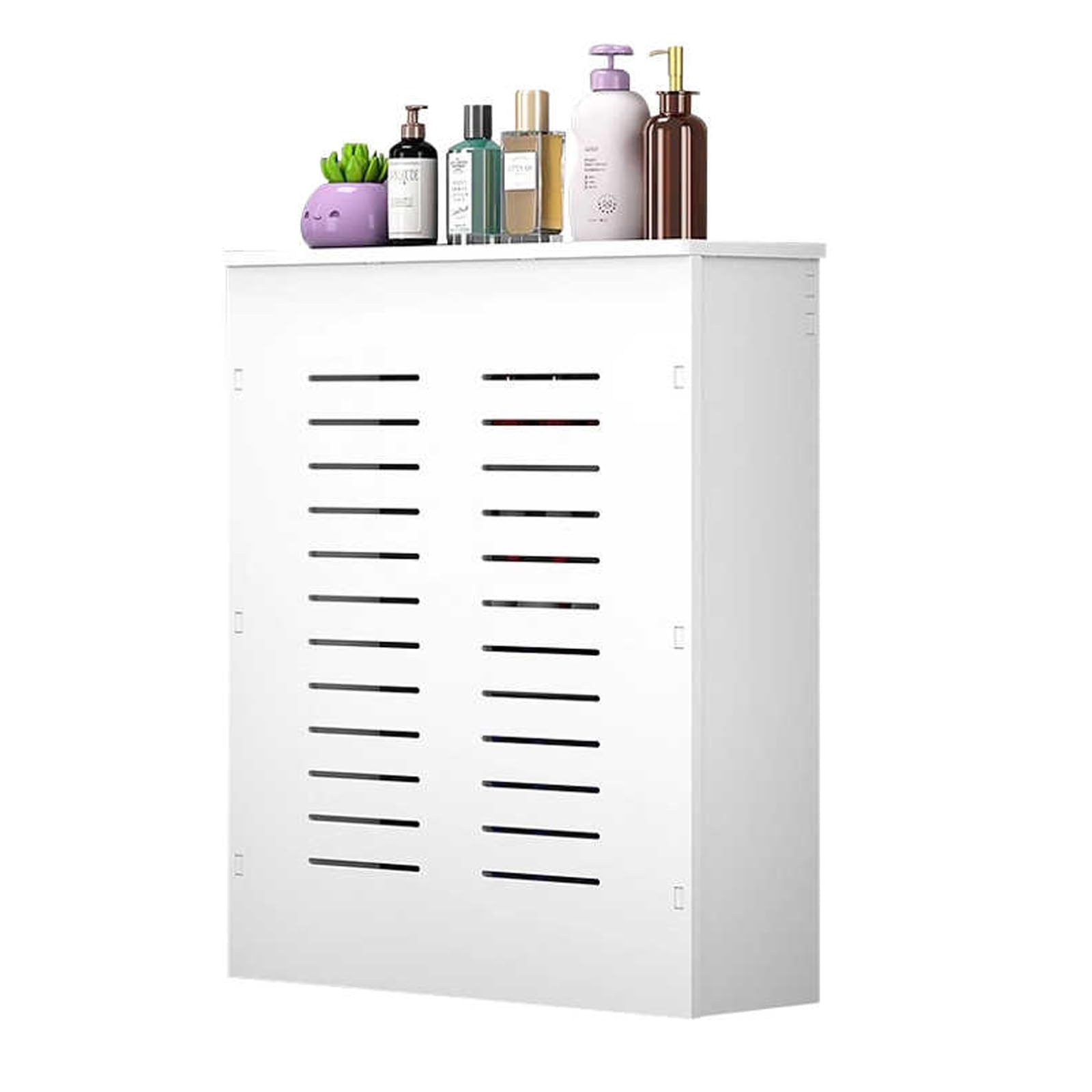 Generico Ripiano portaoggetti per armadietto riscaldante con Copertura per radiatore, coperture per radiatori Moderne per la casa, Installazione Senza Foratura, mobiletto per Pavimento del Bagno, des