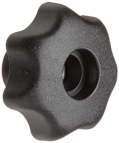 Morton Glass Fiber Polymide Multiple Lobe Knob, Fluted Rim, Threaded Hole, 1/2"-13 Thread