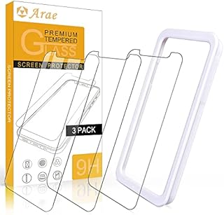 Arae 3 Pack Screen Protector for iPhone 12/ iPhone 12 Pro 6.1 Inch, Tempered Glass with Alignment Frame Bubble-Free Anti-Scratch HD Clear