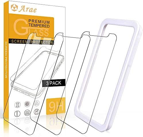 Arae Screen Protector for iPhone 12 / iPhone 12 Pro, HD Tempered Glass Anti Scratch Work with Most Case, 6.1 inch, 3 Pack