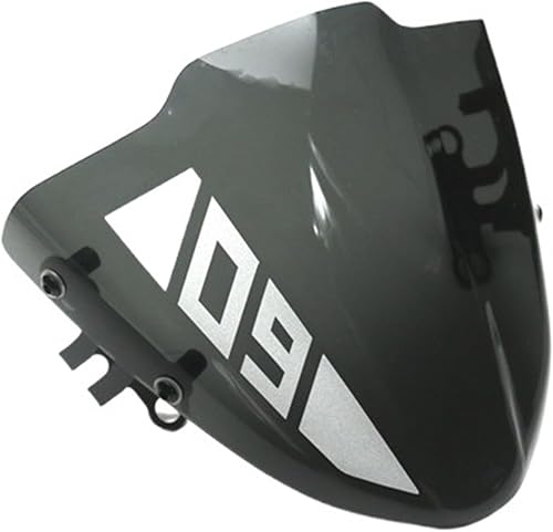 Deflector de viento para parabrisas de doble burbuja compatible con MT-09 FZ-09 Mt09 Fz09 2017 2018 2019 (color blanco)