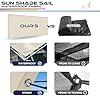 Windscreen4less 16' x 40' Waterproof Sun Shade Sail Straight Edge Outdoor Canopy Cover UV Block for Lawn Patio Backyard Garden Deck Pergola (Beige) #5