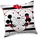 Minnie & Mickey Mouse in amore - Cuscino decorativo per bambini, 40 x 40 cm