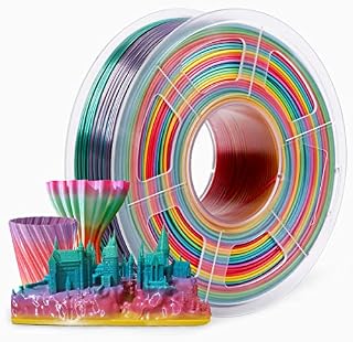 PLA Rainbow Filament 1.75mm 1kg, SUNLU PLA Rainbow 1.75 +/- 0.02 mm, 1kg Spool for 3D Printing