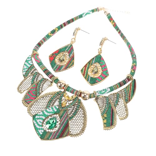 Collar y pendientes bohemios para eventos especiales y looks de estilo nacional