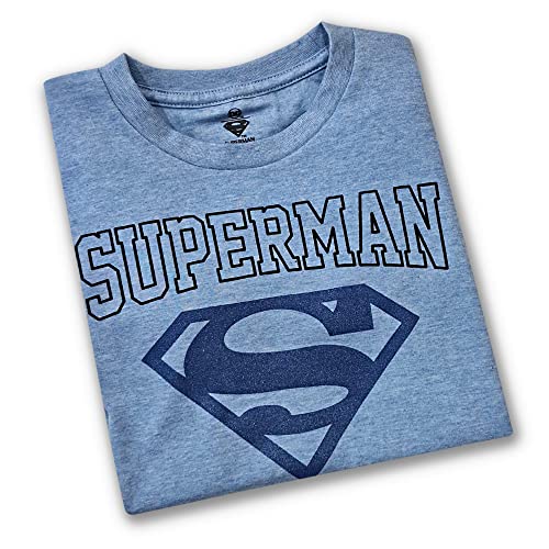 Image of Kidsville Superman Printed Regular Fit Blue Cotton Boy's T-Shirt