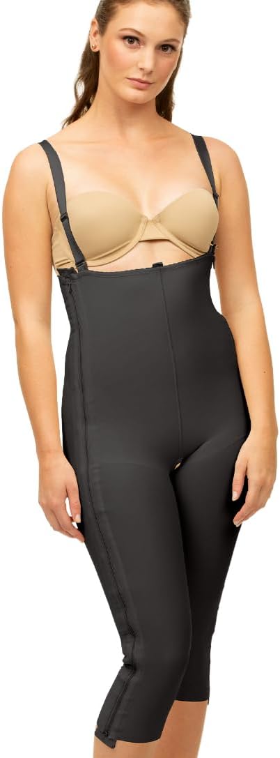 Isavela Body Suit Below Knee Length W/Suspender Plastic Surgery Compression Garment w/Separating Zipper (BS05-SZ)