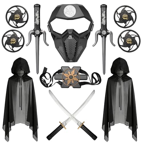 Disfraz Ninja para niños con accesorios y capa miniatura 2