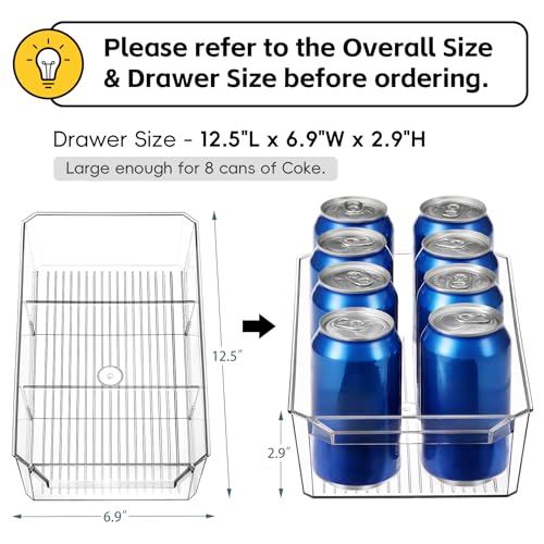 2 Set, 2 Tier Clear Organizer with Dividers for Cabinet, Shlef, Counter - MultiUse Slide-Out Storage Container - Kitchen, Pantry, Medicine Cupboard Bins, Bathroom, Vanity Makeup, Under Sink Organizing - Image 4