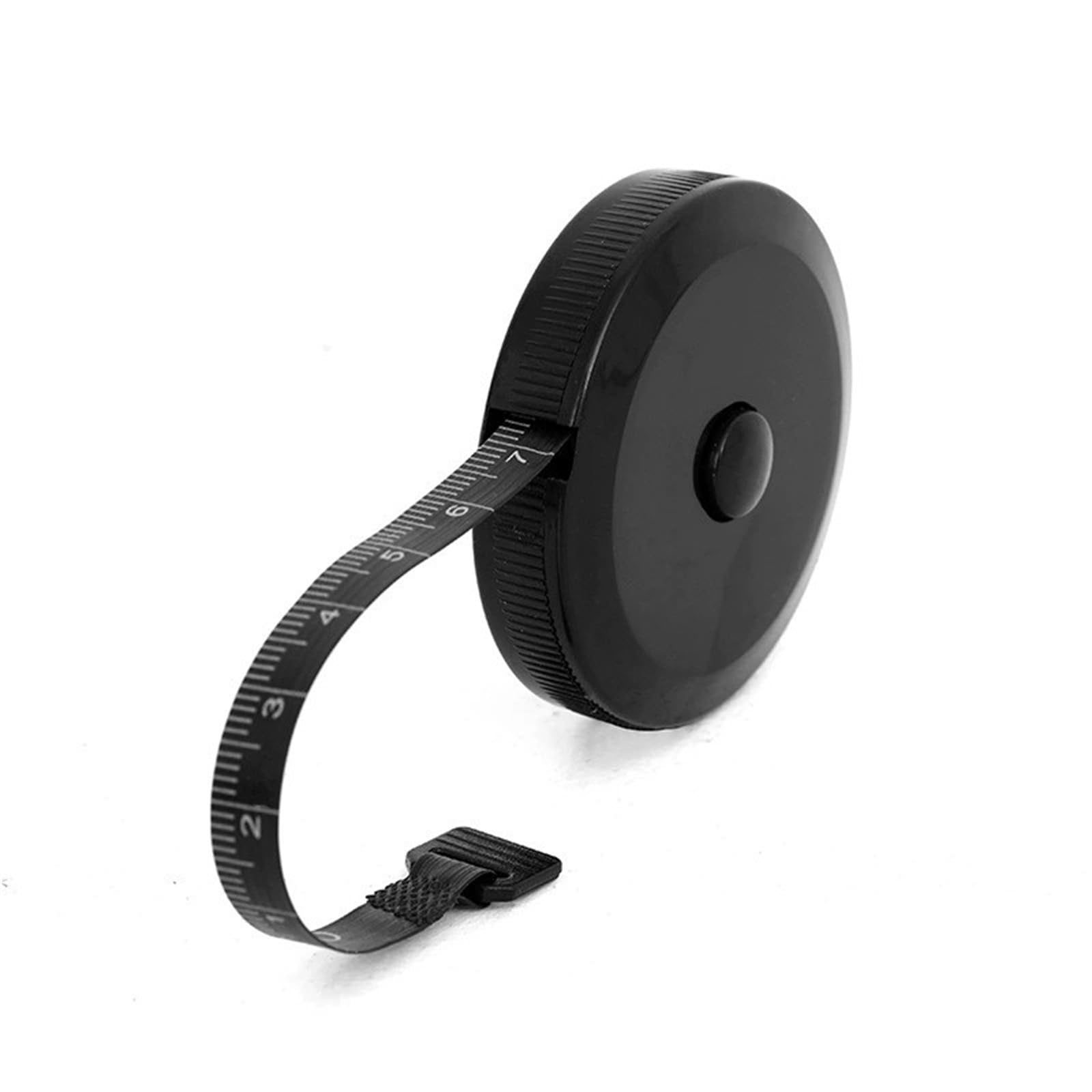 Tsophreniq Black Multipurpose Miniature Tape Measure 2M Length Auto Return Function Lightweight Design For Daily Measuring Tasks Abs Pvc Tape Measure