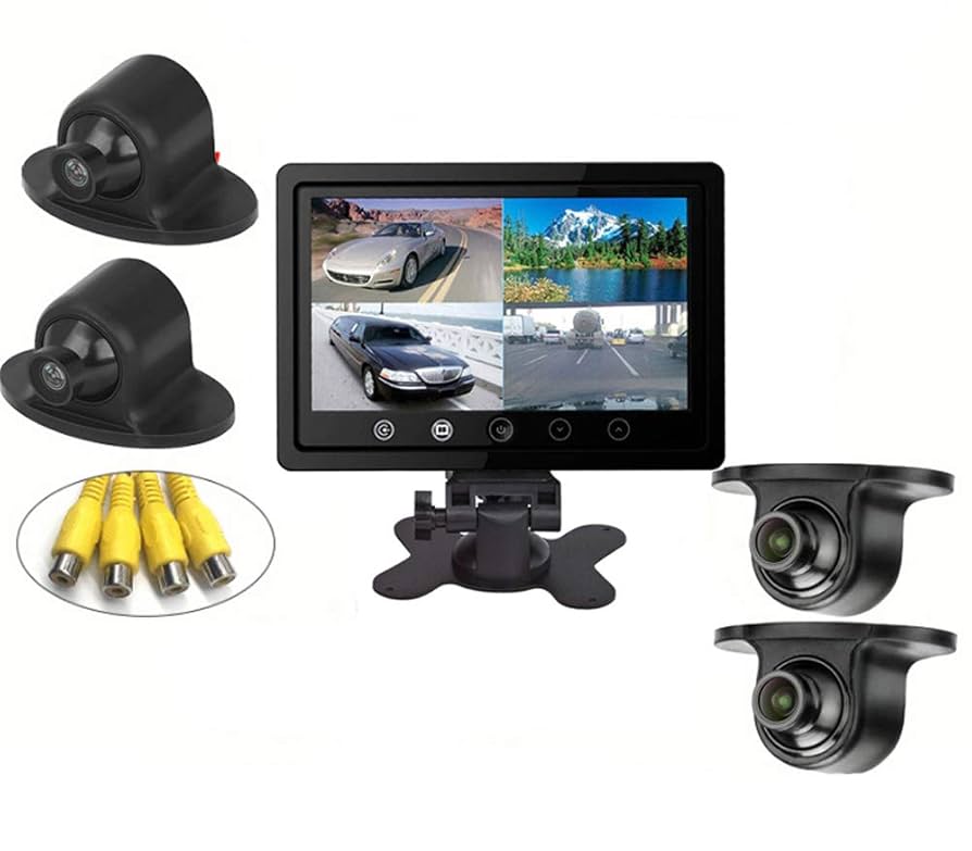 ディスプレイ・モニター本体 HIRO Amazon.co.jp: Hiro 9インチ4分割モニター+車載カメラ4個セット