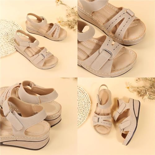 Soft & Stylish Wedge Sandals for Effortless Comfort Womens Orthopedic Sport Sandals Shoes Comfortable Arch Support Sandals All Day Walking Sandal Back Strap4