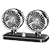 YQ&TL Ventilatore da Tavolo Portatile Ventilatore Elettrico per Auto Ventilatore per Auto Elettrico Portatile A Doppia Testa 12 / 24V Raffreddatore Regolabile per Auto Forte Vento 24V