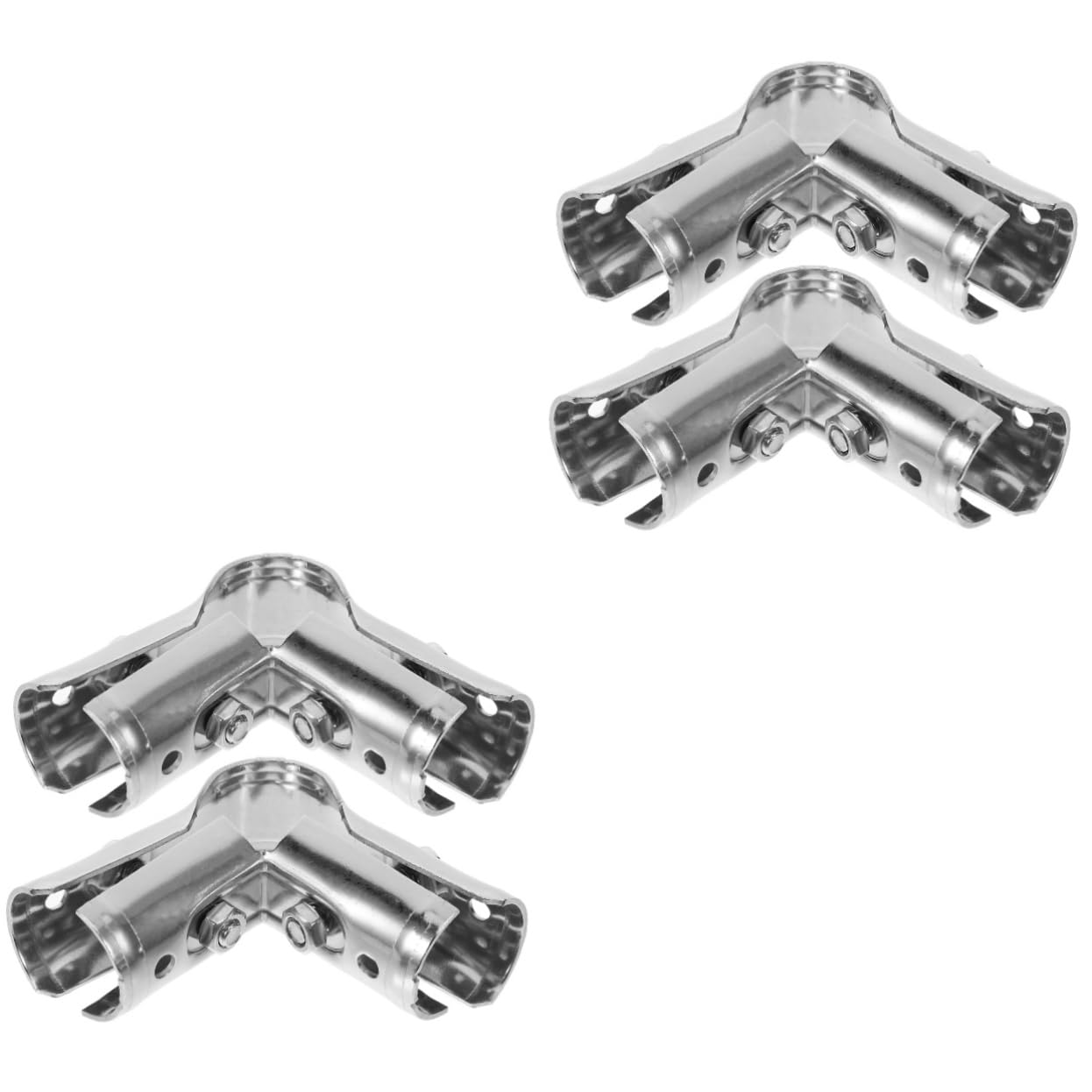 Artibetter 4pezzi Adattatori Per Tubo Inox Collari Per Riparazione e Connessione Di Tubo Per Design Tre Vie Per Versatilità e Resistenza Alla Corrosione