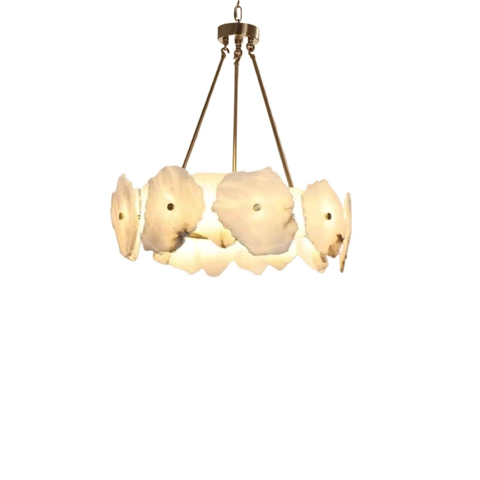 FZQSXAZU Pendant Light Ceiling Shade Modern Marble Copper with Chandelier Design Decor Lustre Lamp for Dining Room Chandeliers and Stylish(Dia40 cm)