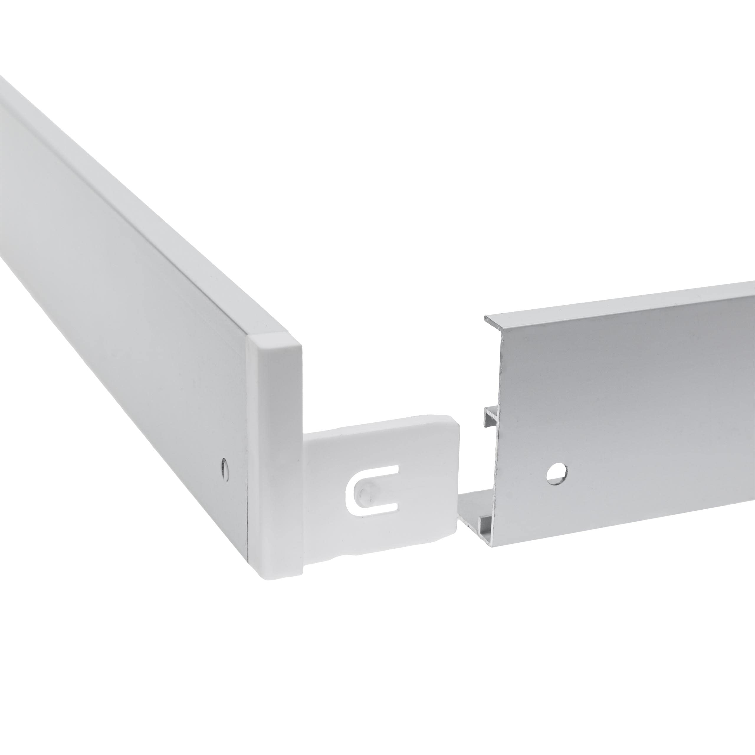 10x LED Panel Aufbaurahmen 120x30cm Montagerahmen Aluminium