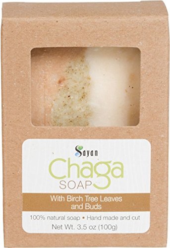 Siberian Chaga Mushroom Soap With Birch Tree Leaves And Buds All Natural And Hand Made (3.5 Oz) By Sayan