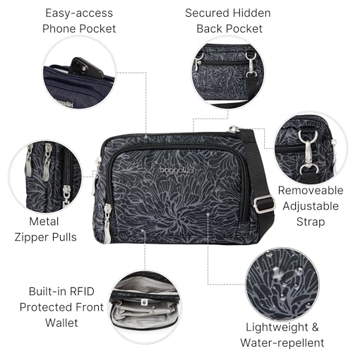Image of Baggallini Triple Zip with Front Wallet /Trifecta RFID Wallet Crossbody