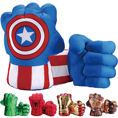 Toydaze Captain America Gloves, Matching Fists to Captain Americas Costume, Shield, Captain America Toy, 1 Pair