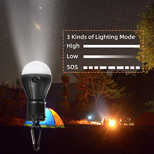 Yizhet Lanterne de Camping, 4X Lampe de Camping LED Lanterne Lampe Camping, 3 Mode de Lampe étanche Nuit d'urgence Lampes de Poche Portable pour Camping, Randonnée, Pêche, Chasse - Image 3