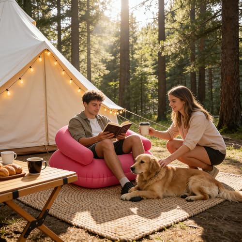 Sofá inflable de camping y playa con sistema de inflado rápido 3