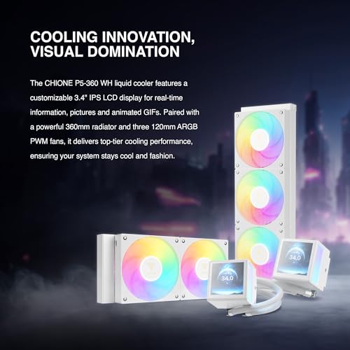 GAMDIAS CHIONE P5-360 WH Gaming Liquid Cooler
