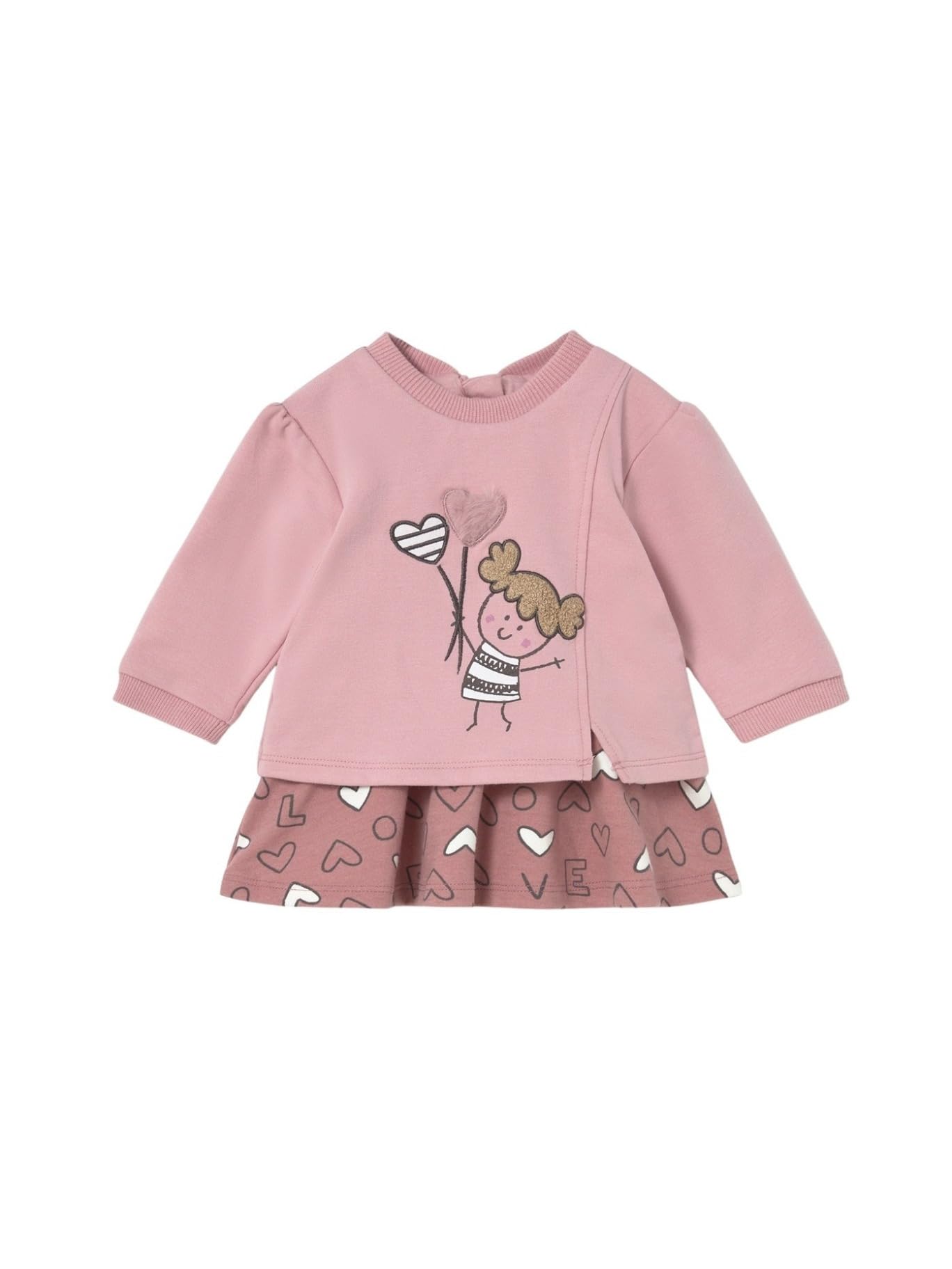 Mayoral Vestito Felpa per Bimba Orchidea