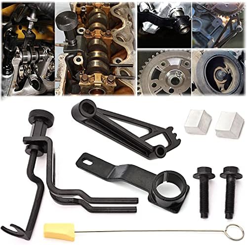 Valve Spring Compressor Tool,Crankshaft Positioning Tool, Cam Phaser Holding Tool, Cam Phaser Lockout kit, Timing Chain Locking Tool and Pulley Bolt for 4.6L 5.4L 6.8L 3V Engines Repair Tools Kit