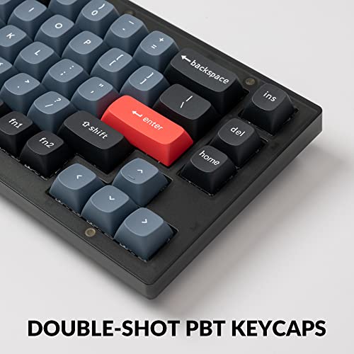Image of Keychron V2 Wired Custom Mechanical Keyboard, 65% Layout QMK /VIA Programmable Macro with Hot-swappable Keychron K Pro Brown Switch Compatible with Mac Windows Linux (Frosted Black - Translucent)