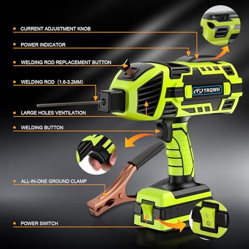 Image of TRQWH Portable Welding Machine 110V Handheld Welder | IGBT Inverter, 5 Variable Current Adjustment, Fit 1 /16 inch-1 /8 inch Welding Rods, for DIY /Home Repair /Farm Maintenance /Automotive