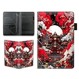 KUJKBFWJ Server Books for Waitress with 1 Zipper Pocket - Durable PU Leather Server Book with Pen Holder & Money Pocket, Professional Waiter Book Fits Server Apron, Anime Furuya