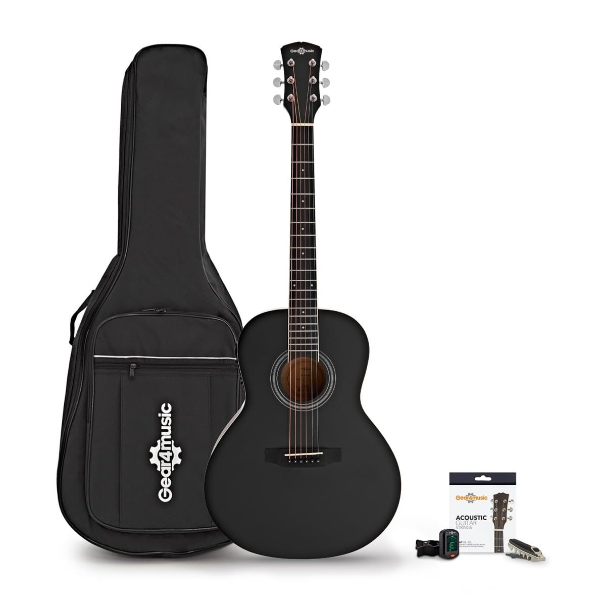 Chitarra Elettroacustica Parlour con Accessori, Nera