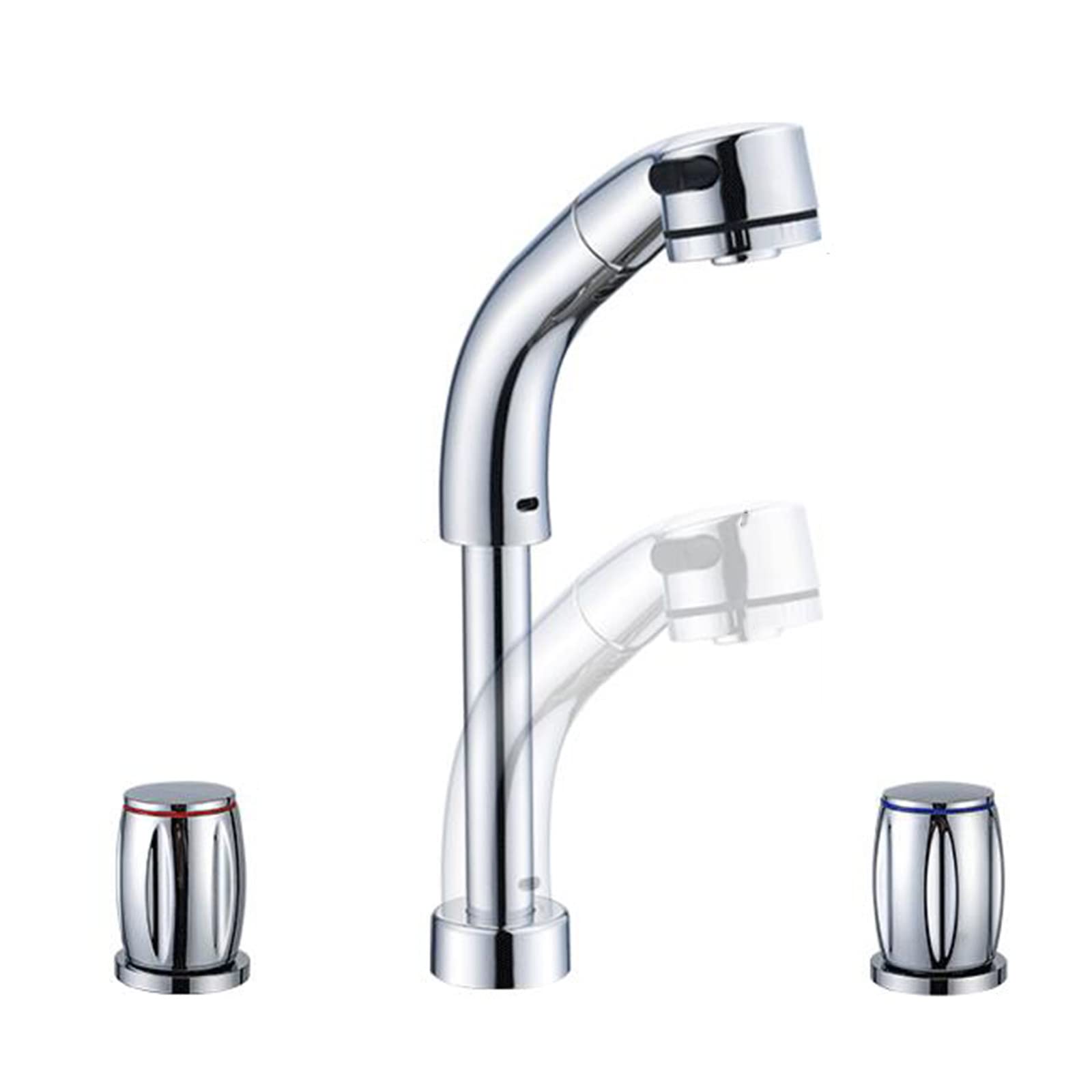 Robinet 3 trous lavabo de salle de bain résolvant le manque d'espace