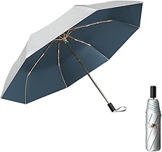 HUAMu UV Protection Umbrella, Portable Umbrella, Waterproof and 99.9% UV Protection, Compact Personal Umbrella, Golf Umbrella with Black Double UV Coating