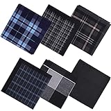 メンズ ハンカチ SLASHJP 選べる！紳士 ビジネスマンハンカチ ガーゼハンカチ ギフト 通勤 ビジネス 結婚式 普段使いやすい 大判 綿100% 4枚/５枚/6枚セット (6枚セット)