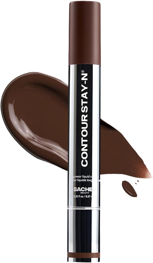 Sacheu Liquid Contour STAY-N Long Wear Cream Contour Makeup — Long Lasting, Blendable, & Lightweight Formula — Vegan & Cruelty-free, Giving Fierce