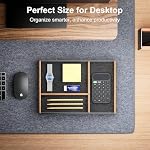 UPERGO Desk Drawer Organizer Tray, Mens Valet Made of Aluminum and Walnut, Aesthetic Desk Accessories for Office Home Supplies - Image 3