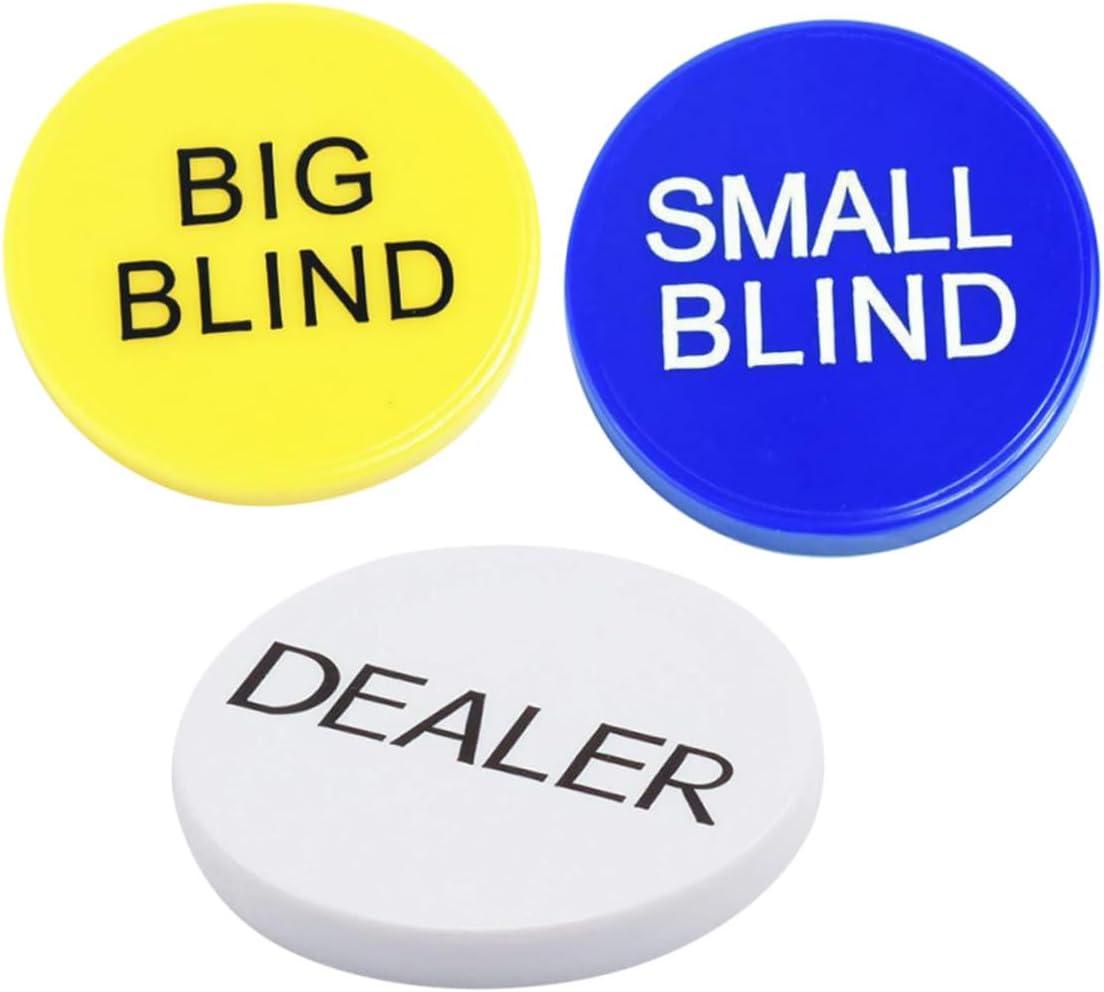 WOONEKY 3pcs Bingo Chips Markers Poker Chips Counting Discs Game Tokens for Bingo Games Poker