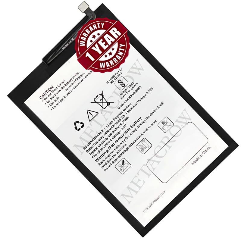 Image of Original ACBPN50M05 Battery Compatible with Micromax in 1b (E6523, E7533) - (5000mAh) - 1 Year Warranty BC46