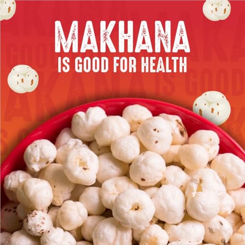 Image of Happilo Premium Plain Prasadam Makhana 200g, Fit for Fasting, Lotus Seed Pop /Gorgon Nut Puffed Kernels, Hand-Picked