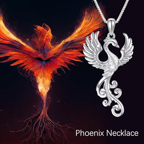 Collier Rising Phoenix argent 925 ONEFINITY pendentif oiseau - 3