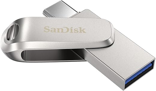 SanDisk Ultra Dual Drive Luxe Type-C 128GB, OTG, Upto 400MB/s, Pendrive, Silver, 5Y Warranty (SDDDC4-128G-I35)