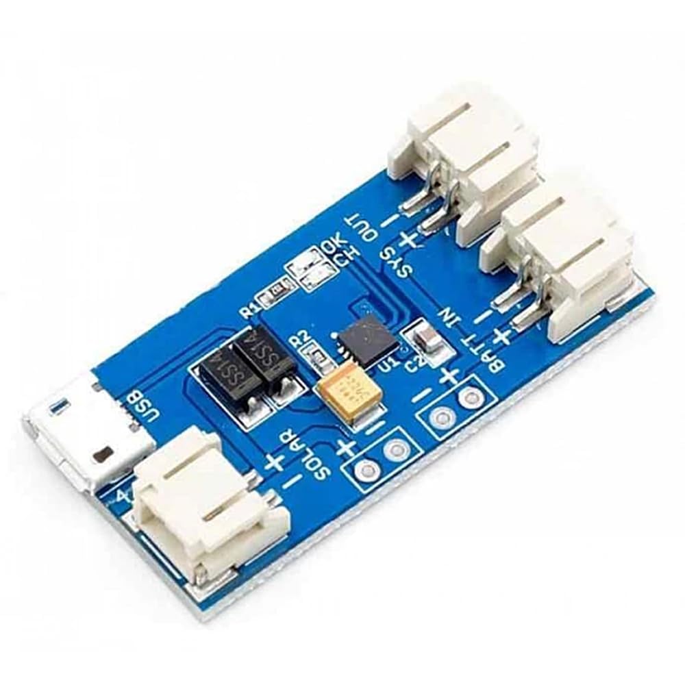 Hexonix Mini Solar Charger Module – 4.2V LiPo Battery Charging Board with MPPT, CN3065 Chipset, for DIY Solar Projects and Lithium Battery Management