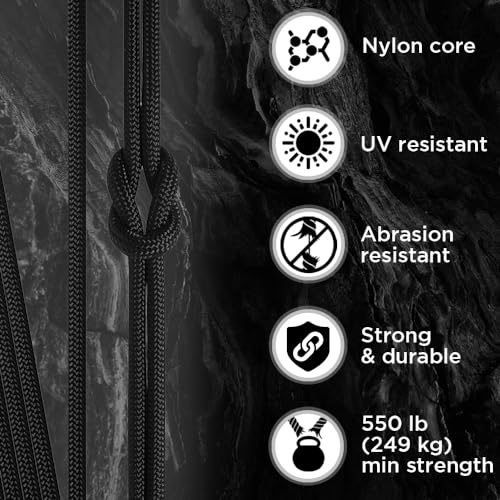 teceum 53234 paracord rope 1000  1000ft  200ft  100ft  50ft  tactical parachute cord 4mm  45 colors  nylon string for survival amp camping gear  stripe cord for survival  utility rope