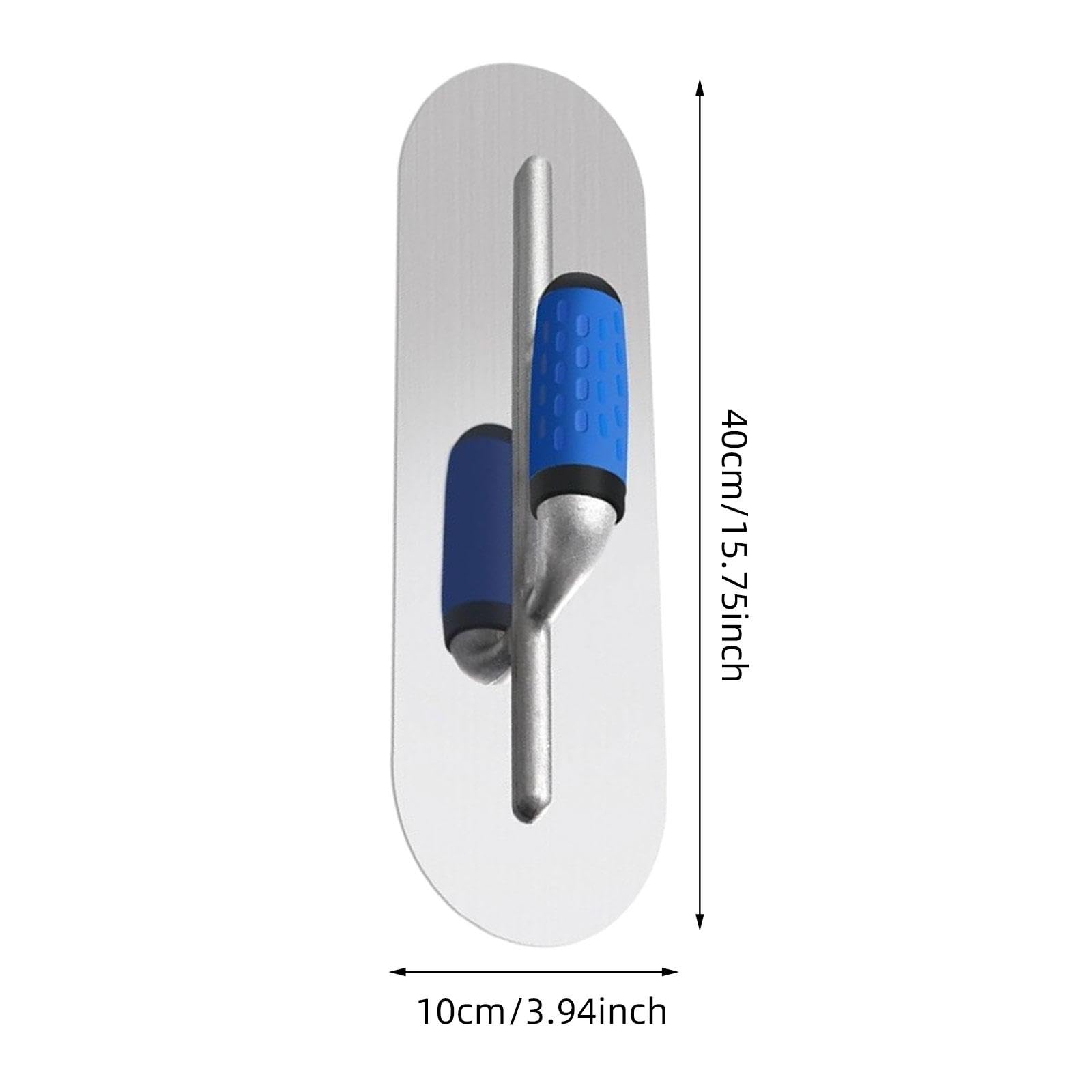 perfk Piscina de acabado de la llana, profesional, eficiencia, cómoda ergonomía de acero inoxidable para cemento de tablero de yeso, 40cmx10cm