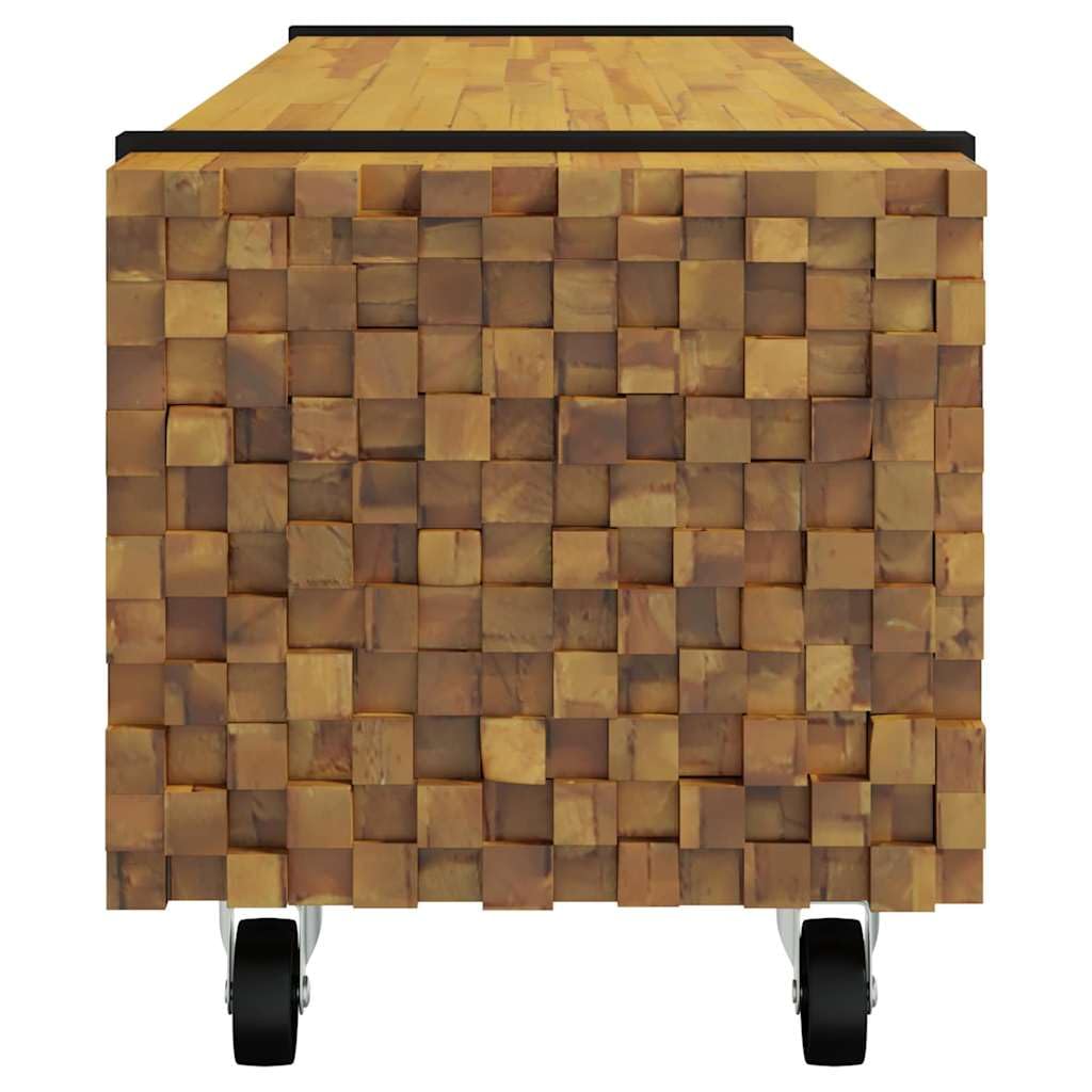 Szafka pod telewizor z litego drewna tekowego, 110 x 30 x 30 cm
